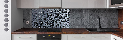 Cooker splashback Drops of water