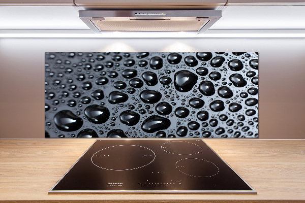 Cooker splashback Drops of water