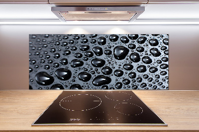 Cooker splashback Drops of water