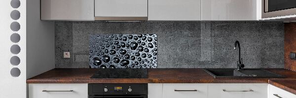 Cooker splashback Drops of water