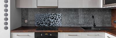 Cooker splashback Drops of water