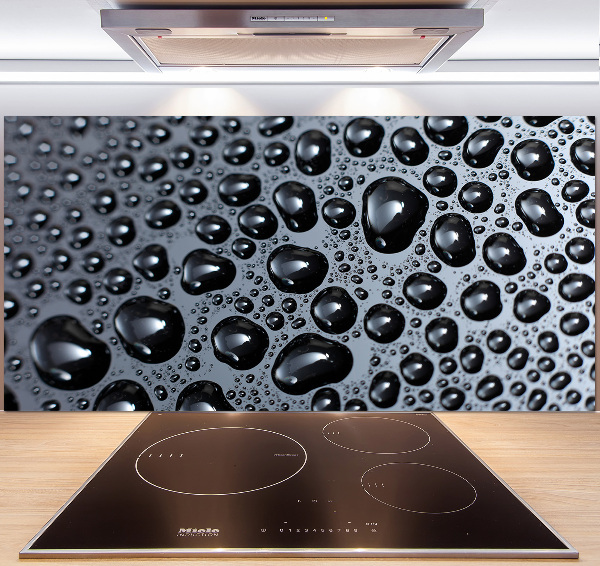 Cooker splashback Drops of water