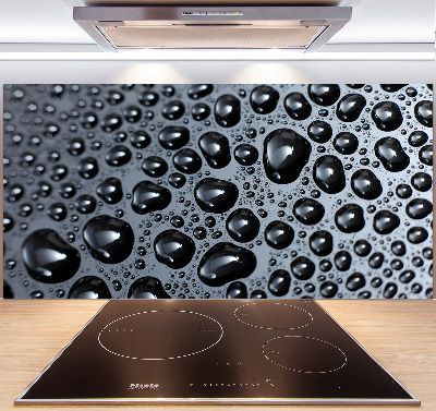 Cooker splashback Drops of water