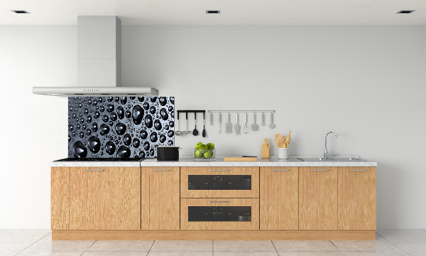 Cooker splashback Drops of water