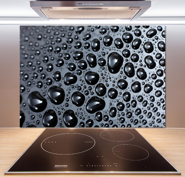 Cooker splashback Drops of water