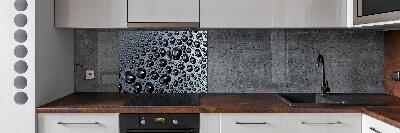 Cooker splashback Drops of water