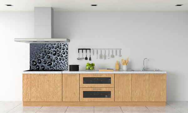 Cooker splashback Drops of water