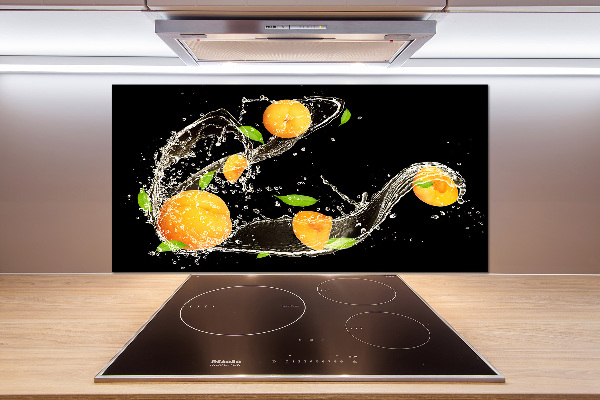 Cooker splashback Apricots and water