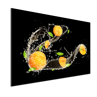 Cooker splashback Apricots and water