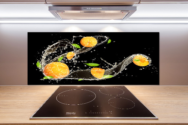 Cooker splashback Apricots and water