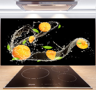 Cooker splashback Apricots and water