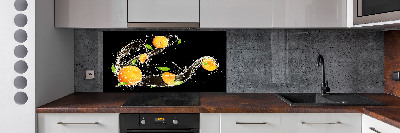 Cooker splashback Apricots and water