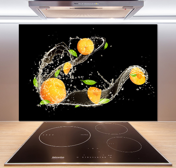 Cooker splashback Apricots and water