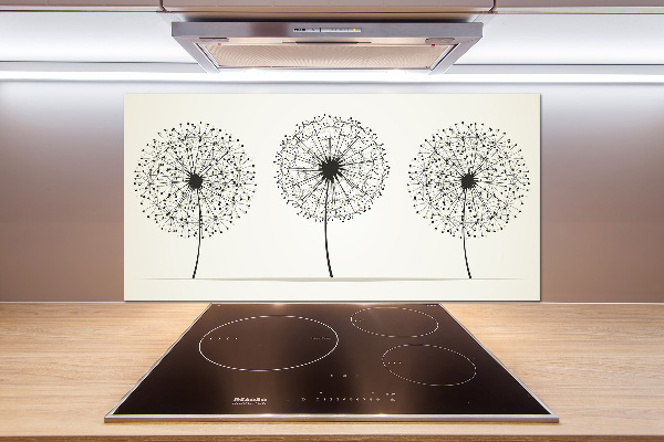 Hob splashback dandelions