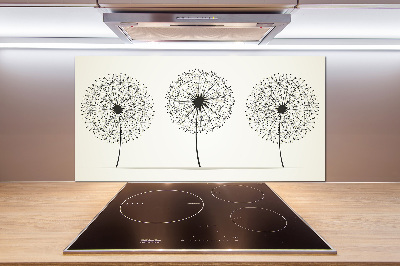 Hob splashback dandelions