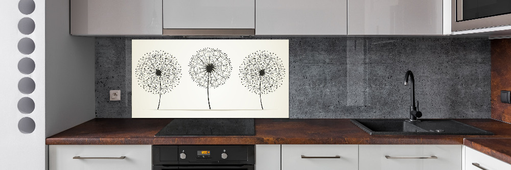 Hob splashback dandelions