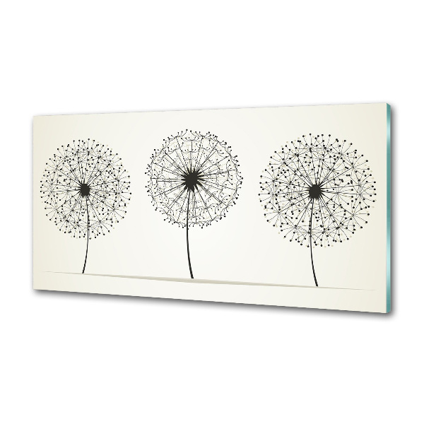 Hob splashback dandelions