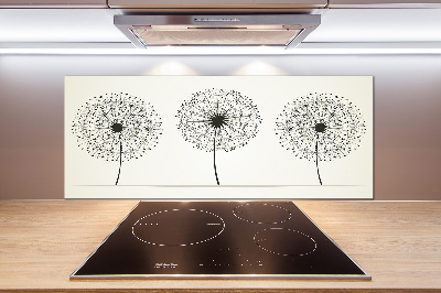 Hob splashback dandelions