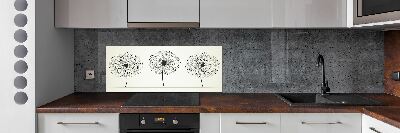 Hob splashback dandelions