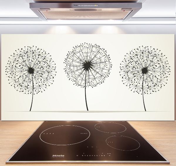 Hob splashback dandelions