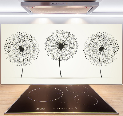 Hob splashback dandelions