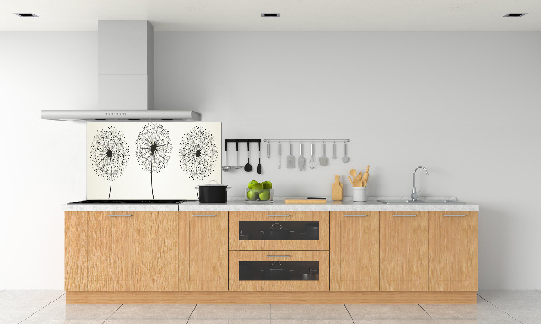 Hob splashback dandelions