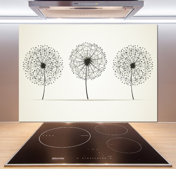 Hob splashback dandelions