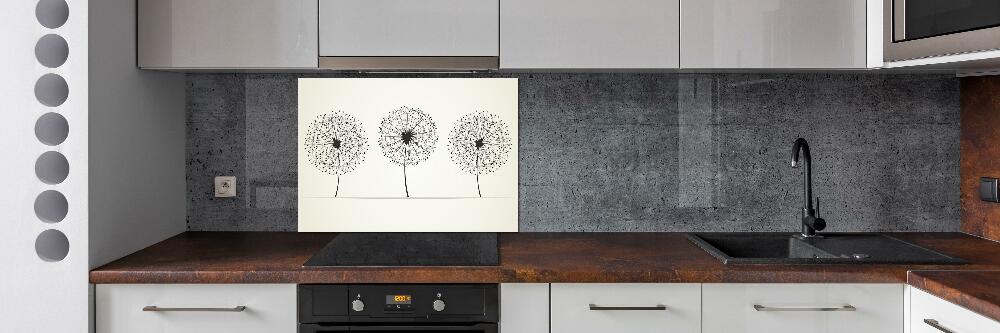 Hob splashback dandelions