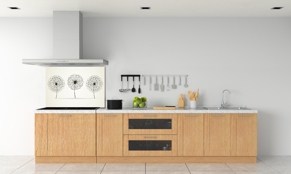 Hob splashback dandelions