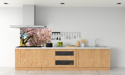 Kitchen splashback Cherry trees