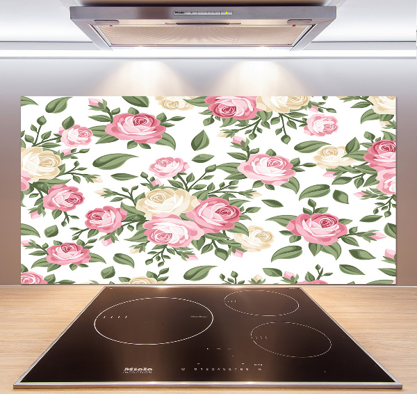 Cooker splashback Roses