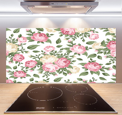 Cooker splashback Roses