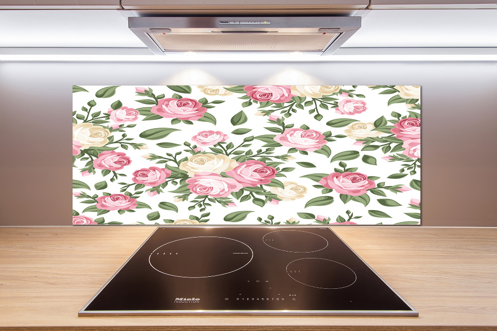 Cooker splashback Roses