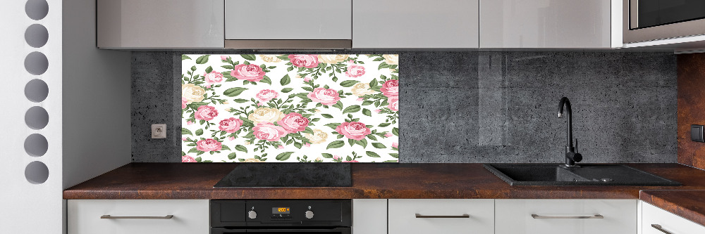 Cooker splashback Roses