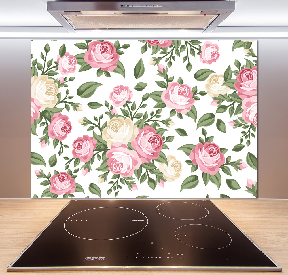 Cooker splashback Roses