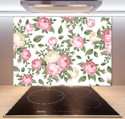 Cooker splashback Roses