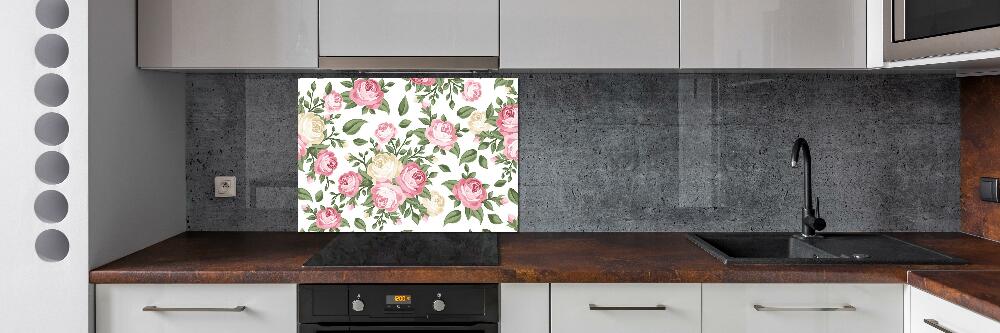 Cooker splashback Roses