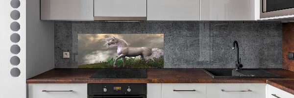 Kitchen splashback Gray unicorn