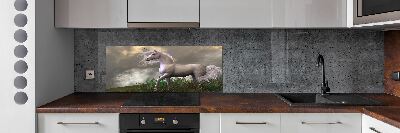 Kitchen splashback Gray unicorn