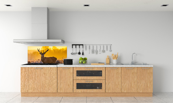 Kitchen splashback Deer sunrise