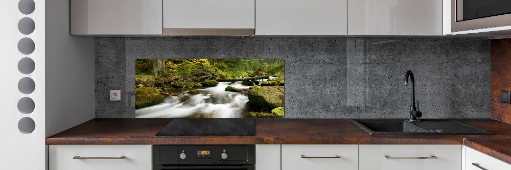 Cooker splashback The stream of Olczyski