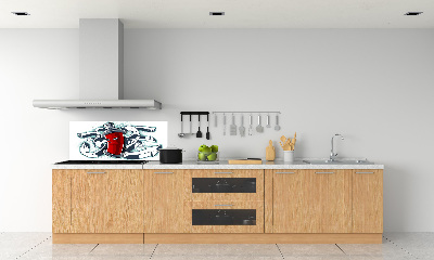 Glass splashback Graffiti