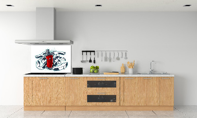 Glass splashback Graffiti