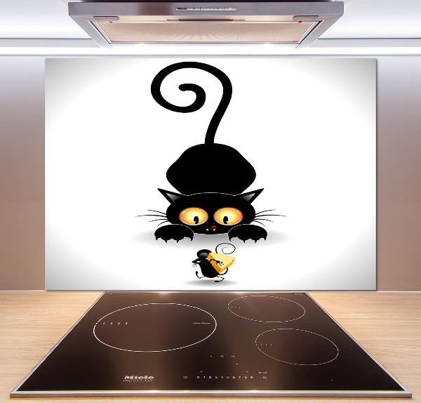 Kitchen splashback Cat and mouse