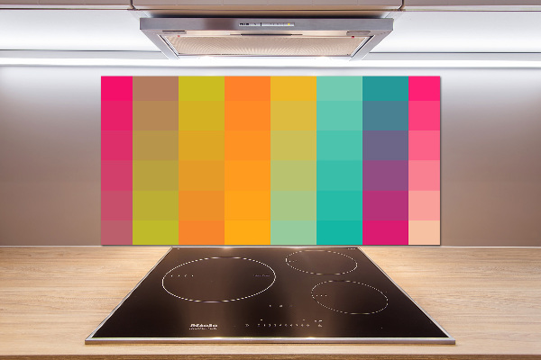 Cooker splashback Colorful squares