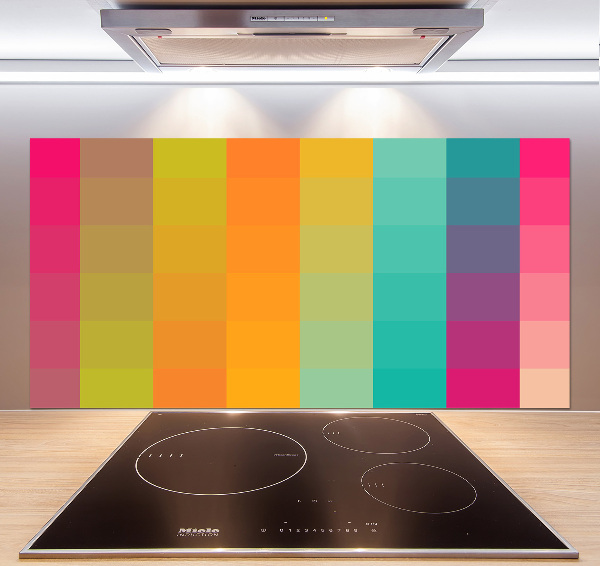 Cooker splashback Colorful squares