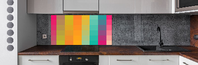 Cooker splashback Colorful squares