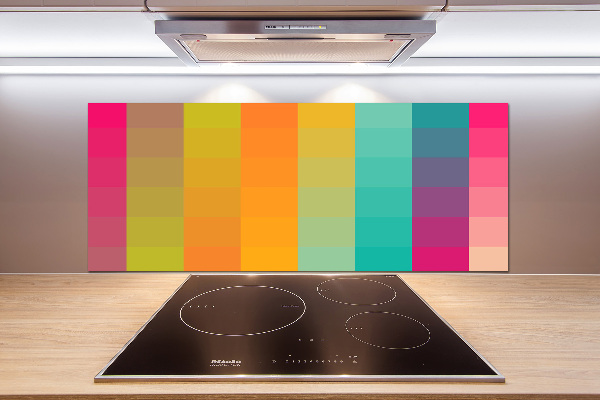 Cooker splashback Colorful squares