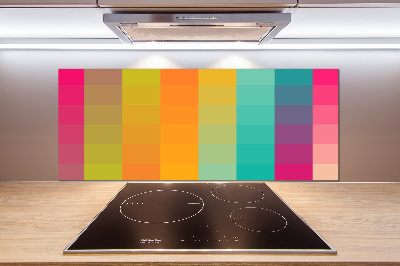 Cooker splashback Colorful squares