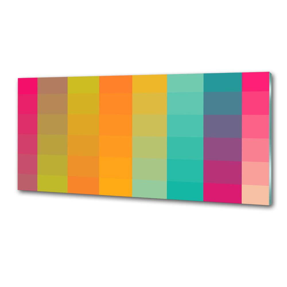 Cooker splashback Colorful squares